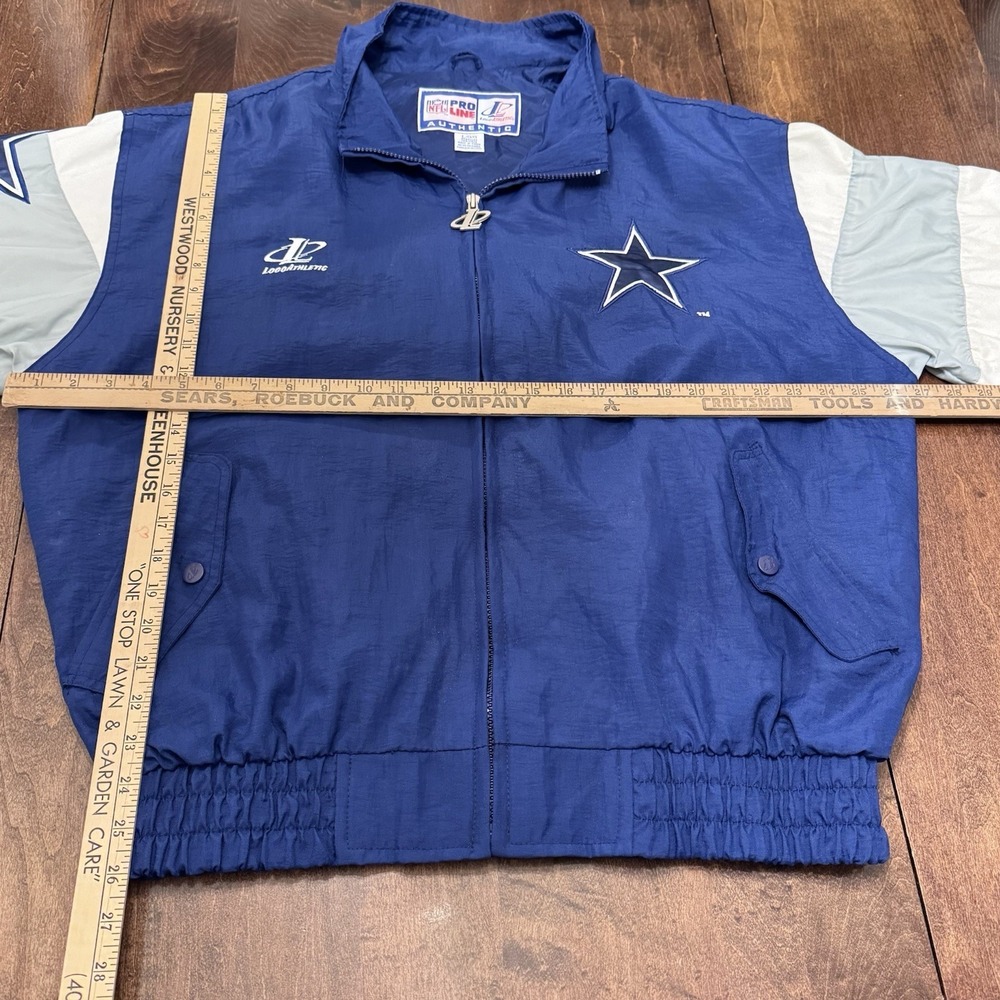 Vintage 90s Dallas Cowboys Logo Athletic Pro Line Jacket Large NFL Blue - Picture 7 of 7